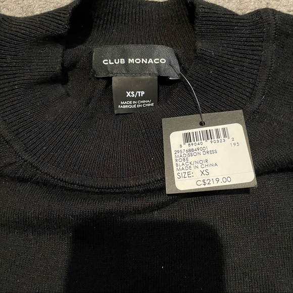 Club Monaco Madisson Sweater Dress in Black - Picture 2 of 5